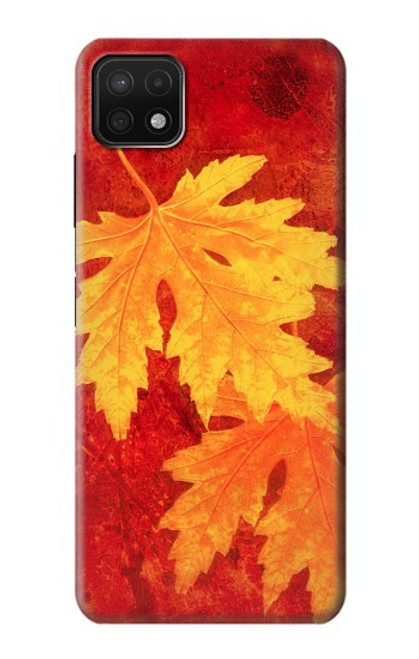 W0479 Maple Leaf Hard Case and Leather Flip Case For Samsung Galaxy A22 5G