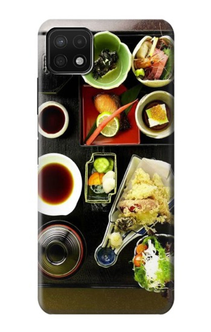 W0627 Japanese Food Hard Case and Leather Flip Case For Samsung Galaxy A22 5G