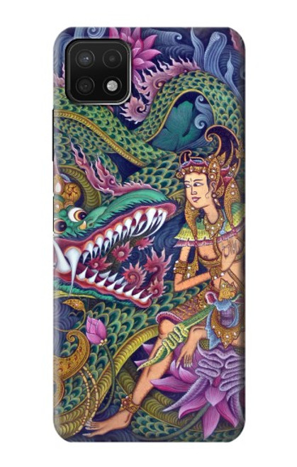 W1240 Bali Painting Hard Case and Leather Flip Case For Samsung Galaxy A22 5G