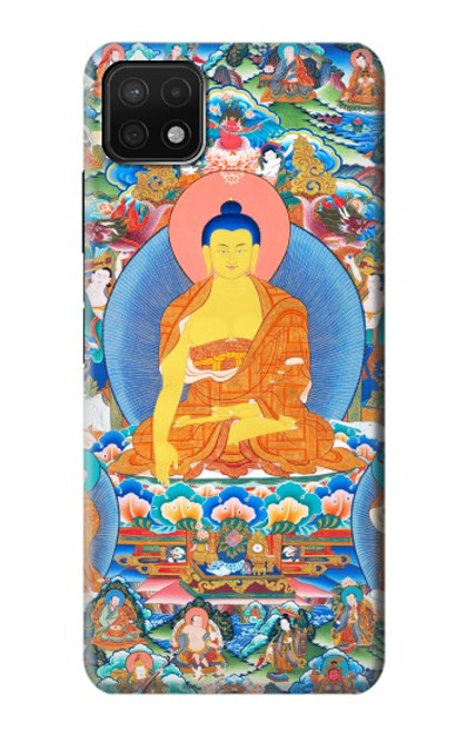 W1256 Buddha Paint Hard Case and Leather Flip Case For Samsung Galaxy A22 5G