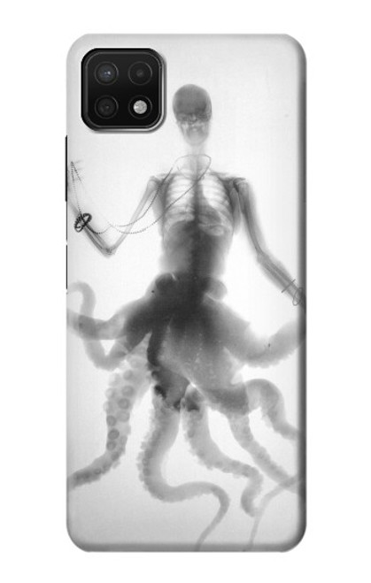 W1432 Skull Octopus X-ray Hard Case and Leather Flip Case For Samsung Galaxy A22 5G