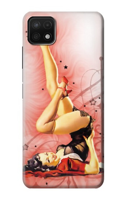 W1669 Pinup Girl Vintage Hard Case and Leather Flip Case For Samsung Galaxy A22 5G