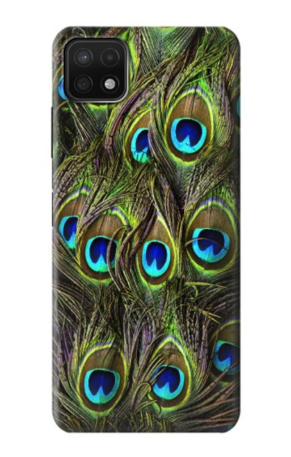 W1965 Peacock Feather Hard Case and Leather Flip Case For Samsung Galaxy A22 5G