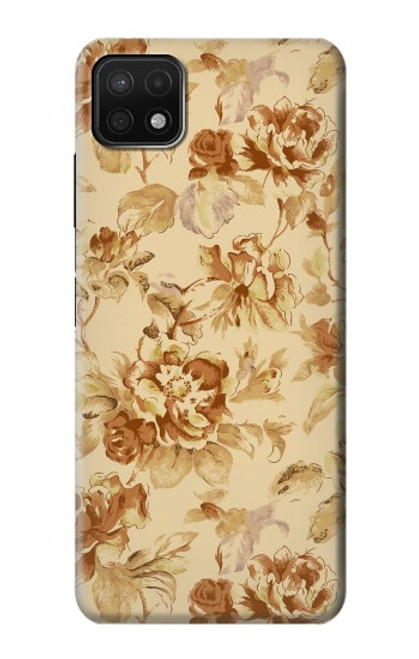 W2180 Flower Floral Vintage Pattern Hard Case and Leather Flip Case For Samsung Galaxy A22 5G