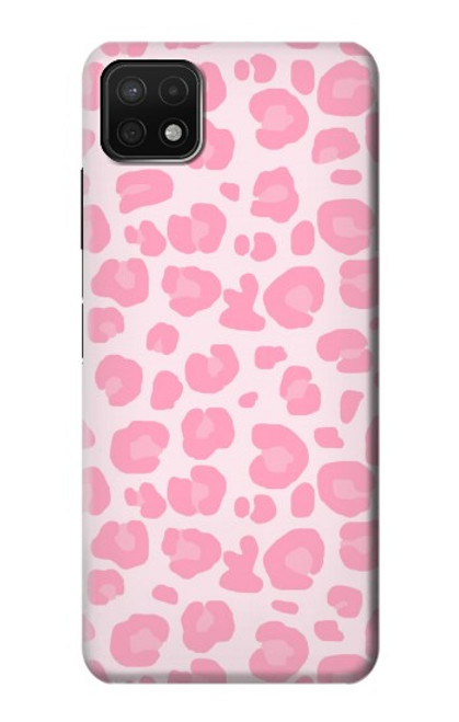 W2213 Pink Leopard Pattern Hard Case and Leather Flip Case For Samsung Galaxy A22 5G