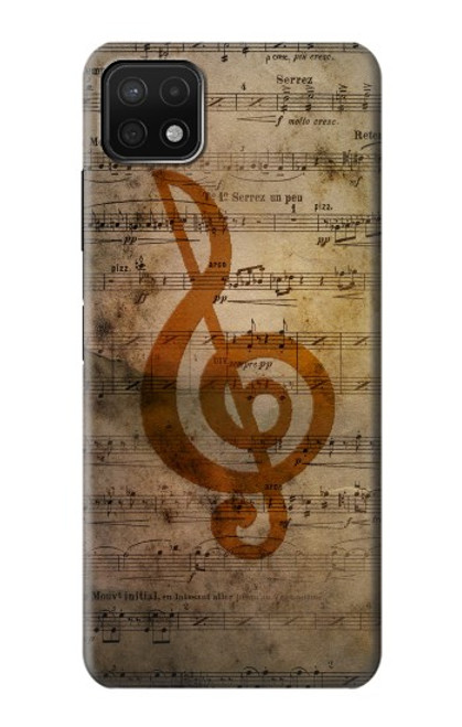 W2368 Sheet Music Notes Hard Case and Leather Flip Case For Samsung Galaxy A22 5G