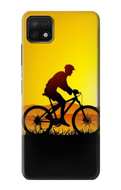 W2385 Bicycle Bike Sunset Hard Case and Leather Flip Case For Samsung Galaxy A22 5G