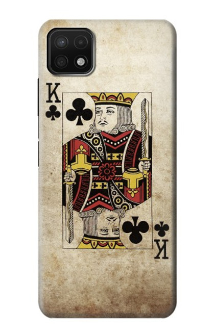 W2528 Poker King Card Hard Case and Leather Flip Case For Samsung Galaxy A22 5G