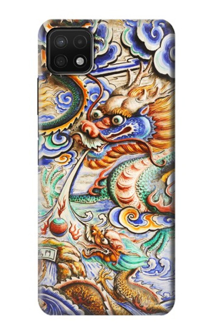 W2584 Traditional Chinese Dragon Art Hard Case and Leather Flip Case For Samsung Galaxy A22 5G