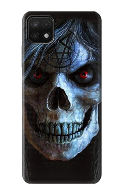 W2585 Evil Death Skull Pentagram Hard Case and Leather Flip Case For Samsung Galaxy A22 5G