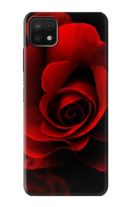 W2898 Red Rose Hard Case and Leather Flip Case For Samsung Galaxy A22 5G