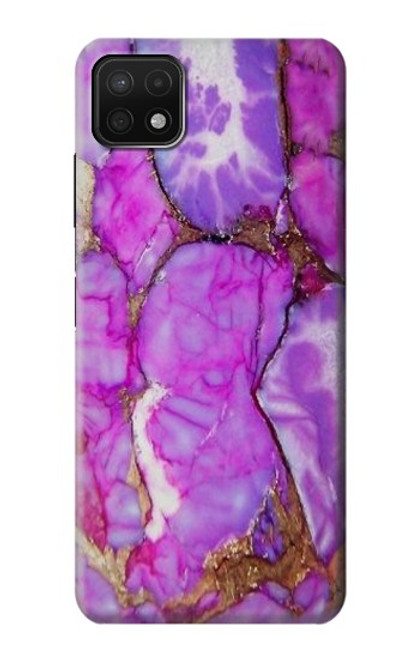 W2907 Purple Turquoise Stone Hard Case and Leather Flip Case For Samsung Galaxy A22 5G