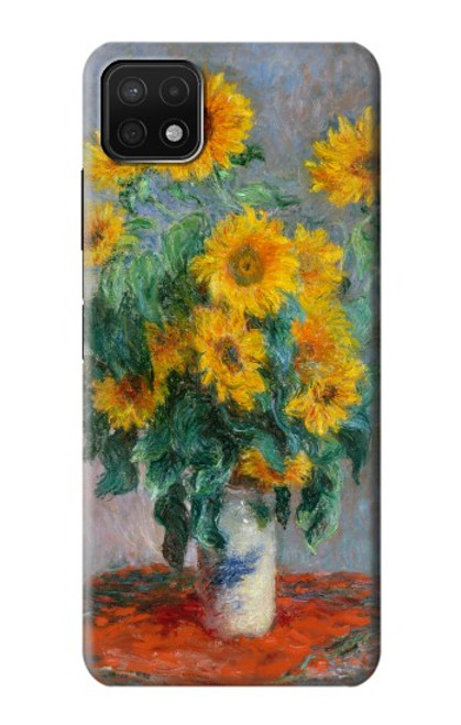 W2937 Claude Monet Bouquet of Sunflowers Hard Case and Leather Flip Case For Samsung Galaxy A22 5G