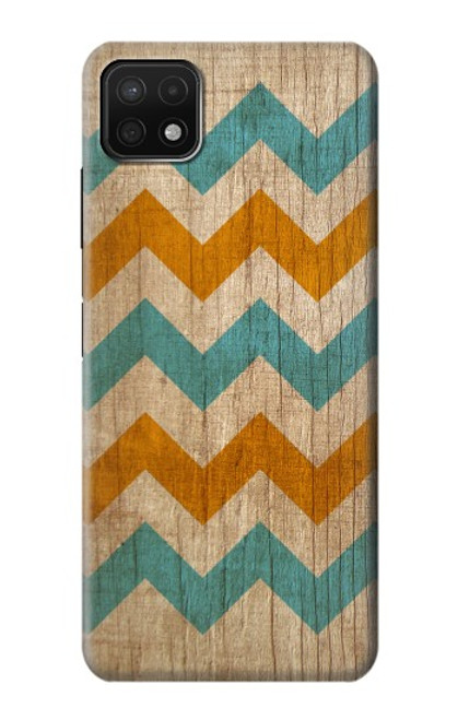 W3033 Vintage Wood Chevron Graphic Printed Hard Case and Leather Flip Case For Samsung Galaxy A22 5G