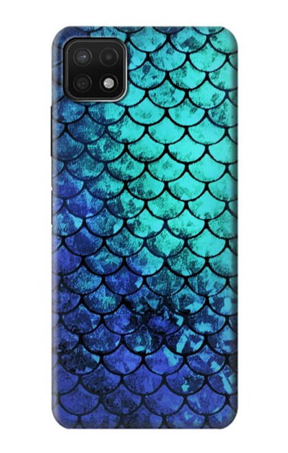 W3047 Green Mermaid Fish Scale Hard Case and Leather Flip Case For Samsung Galaxy A22 5G