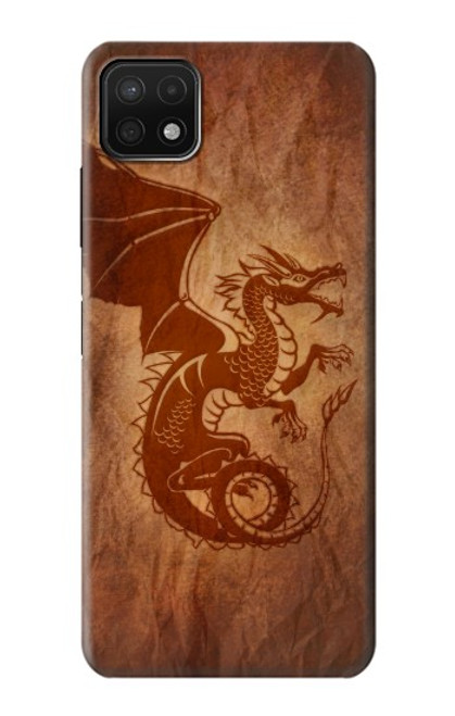 W3086 Red Dragon Tattoo Hard Case and Leather Flip Case For Samsung Galaxy A22 5G