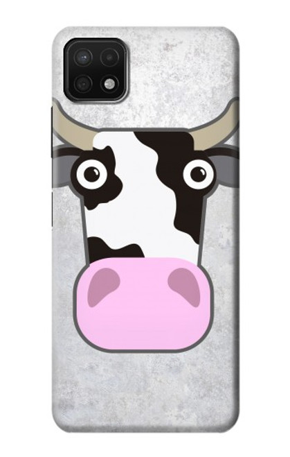 W3257 Cow Cartoon Hard Case and Leather Flip Case For Samsung Galaxy A22 5G