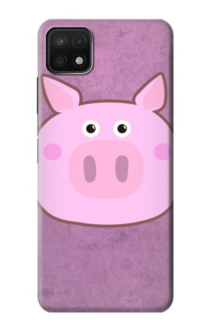 W3269 Pig Cartoon Hard Case and Leather Flip Case For Samsung Galaxy A22 5G