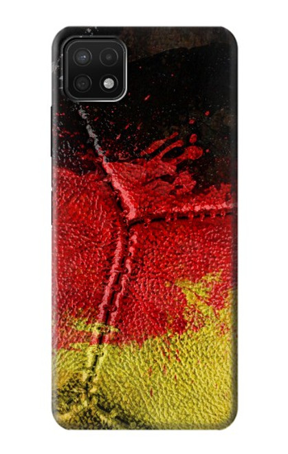 W3303 Germany Flag Vintage Football Graphic Hard Case and Leather Flip Case For Samsung Galaxy A22 5G