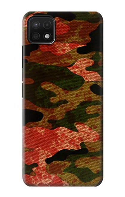 W3393 Camouflage Blood Splatter Hard Case and Leather Flip Case For Samsung Galaxy A22 5G