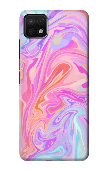 W3444 Digital Art Colorful Liquid Hard Case and Leather Flip Case For Samsung Galaxy A22 5G