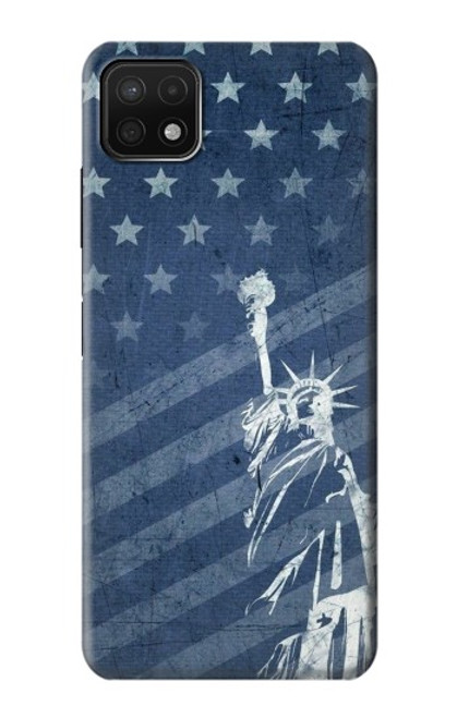 W3450 US Flag Liberty Statue Hard Case and Leather Flip Case For Samsung Galaxy A22 5G