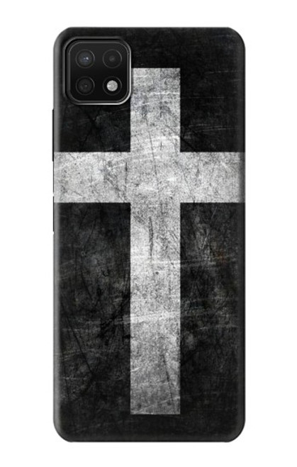 W3491 Christian Cross Hard Case and Leather Flip Case For Samsung Galaxy A22 5G