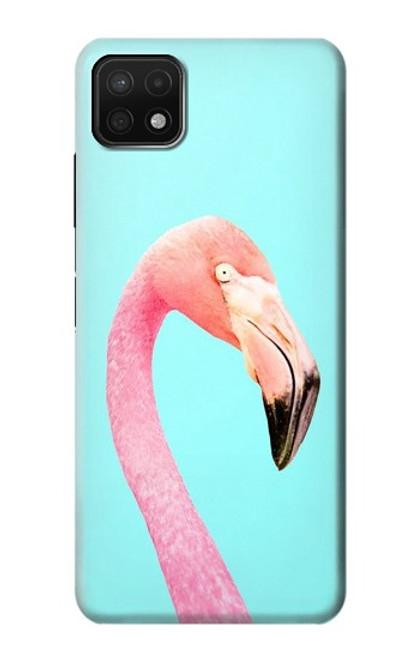 W3708 Pink Flamingo Hard Case and Leather Flip Case For Samsung Galaxy A22 5G