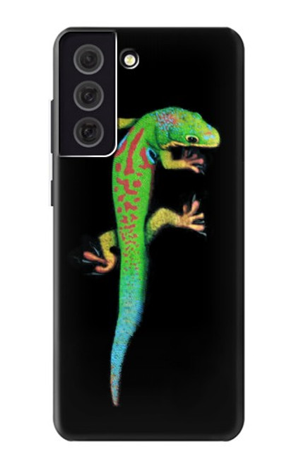 W0125 Green Madagascan Gecko Hard Case and Leather Flip Case For Samsung Galaxy S21 FE 5G