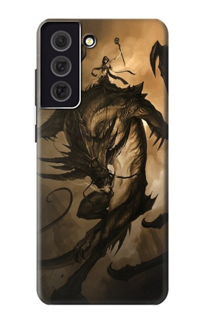 W0388 Dragon Rider Hard Case and Leather Flip Case For Samsung Galaxy S21 FE 5G