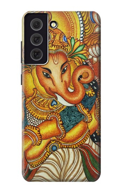 W0440 Hindu God Ganesha Hard Case and Leather Flip Case For Samsung Galaxy S21 FE 5G