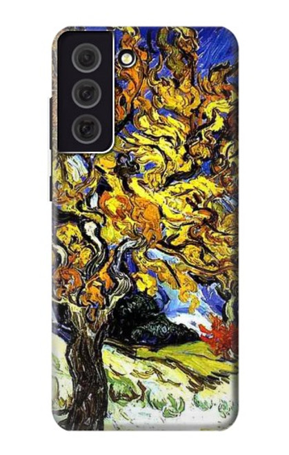 W0902 Mulberry Tree Van Gogh Hard Case and Leather Flip Case For Samsung Galaxy S21 FE 5G