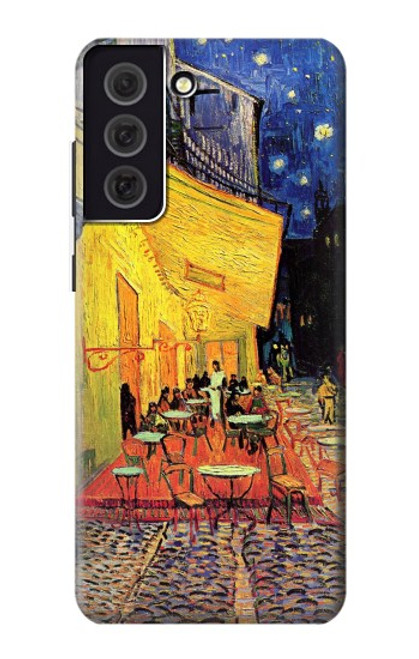 W0929 Van Gogh Cafe Terrace Hard Case and Leather Flip Case For Samsung Galaxy S21 FE 5G