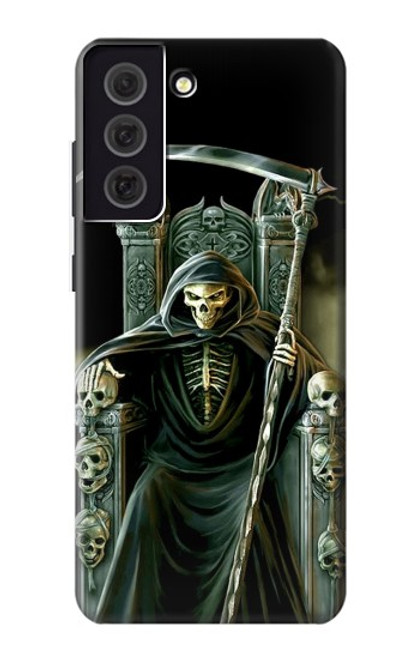 W1024 Grim Reaper Skeleton King Hard Case and Leather Flip Case For Samsung Galaxy S21 FE 5G