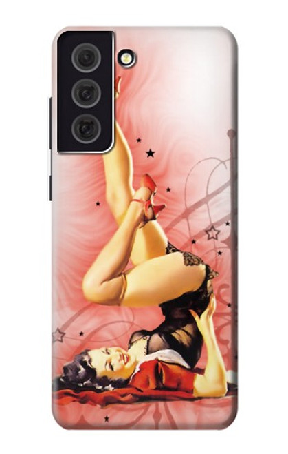 W1669 Pinup Girl Vintage Hard Case and Leather Flip Case For Samsung Galaxy S21 FE 5G