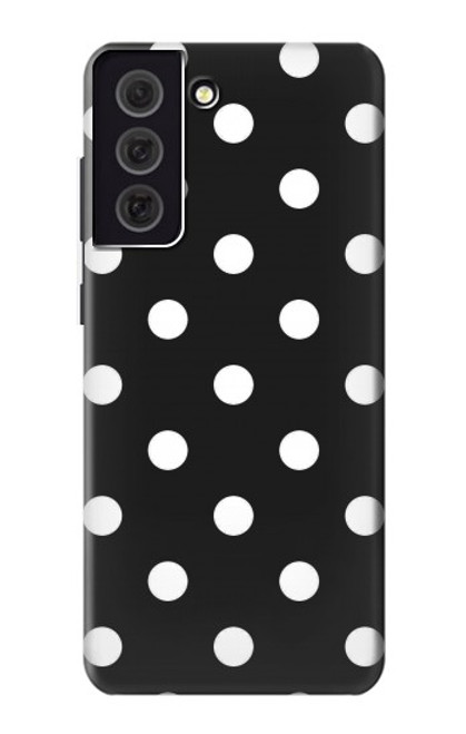 W2299 Black Polka Dots Hard Case and Leather Flip Case For Samsung Galaxy S21 FE 5G