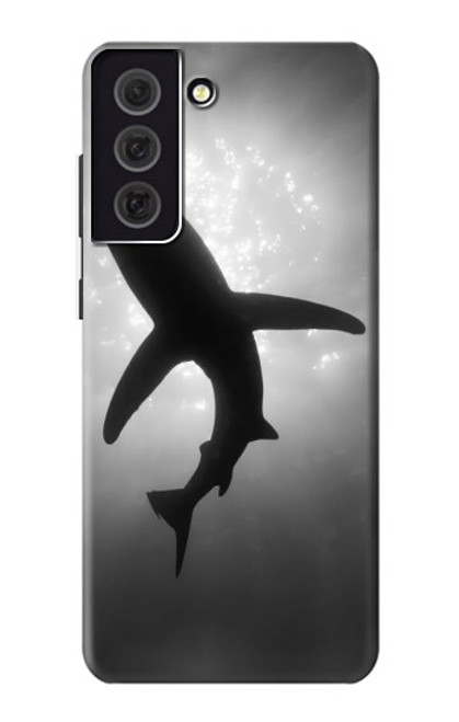 W2367 Shark Monochrome Hard Case and Leather Flip Case For Samsung Galaxy S21 FE 5G