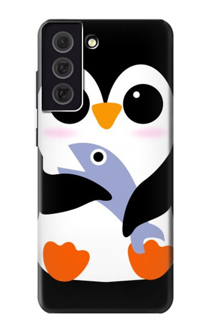 W2631 Cute Baby Penguin Hard Case and Leather Flip Case For Samsung Galaxy S21 FE 5G