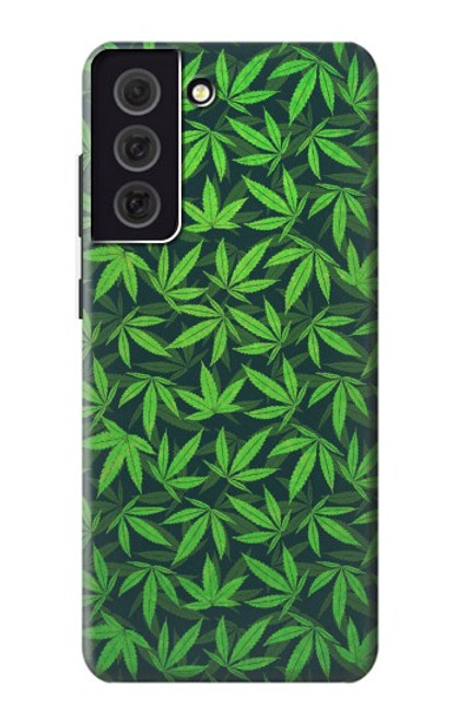 W2666 Marijuana Pattern Hard Case and Leather Flip Case For Samsung Galaxy S21 FE 5G