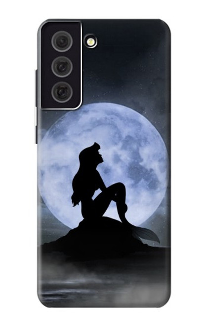 W2668 Mermaid Silhouette Moon Night Hard Case and Leather Flip Case For Samsung Galaxy S21 FE 5G