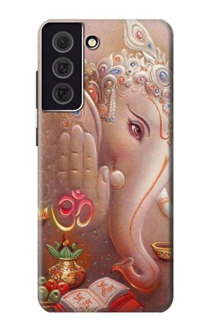 W2678 Hindu God Ganesha Lord of Success Hard Case and Leather Flip Case For Samsung Galaxy S21 FE 5G