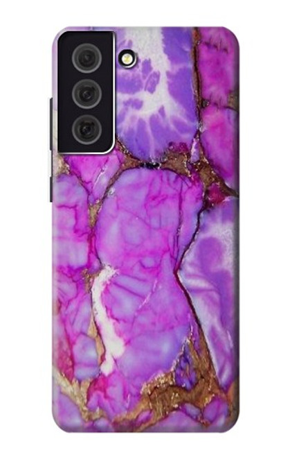 W2907 Purple Turquoise Stone Hard Case and Leather Flip Case For Samsung Galaxy S21 FE 5G