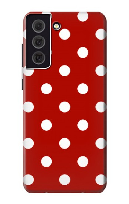 W2951 Red Polka Dots Hard Case and Leather Flip Case For Samsung Galaxy S21 FE 5G