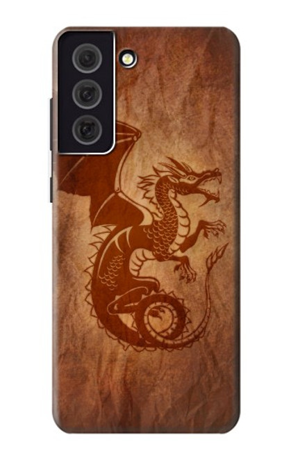 W3086 Red Dragon Tattoo Hard Case and Leather Flip Case For Samsung Galaxy S21 FE 5G