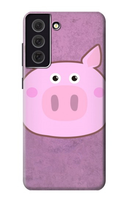 W3269 Pig Cartoon Hard Case and Leather Flip Case For Samsung Galaxy S21 FE 5G