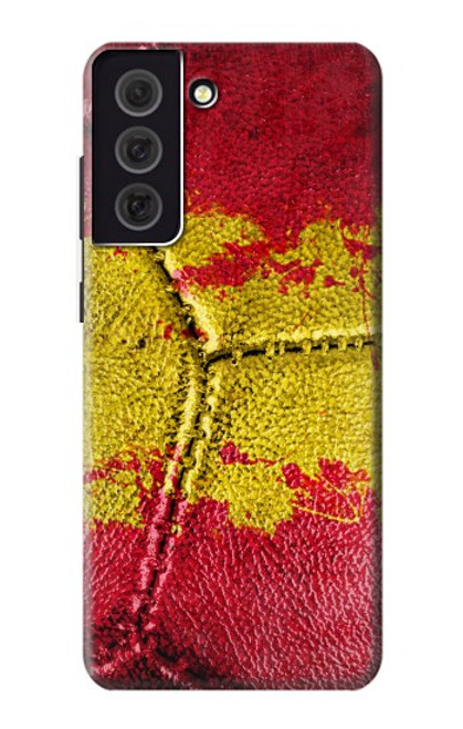 W3315 Spain Flag Vintage Football Graphic Hard Case and Leather Flip Case For Samsung Galaxy S21 FE 5G