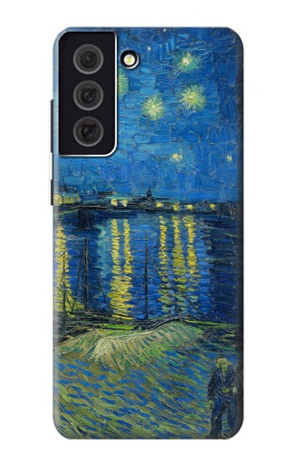 W3336 Van Gogh Starry Night Over the Rhone Hard Case and Leather Flip Case For Samsung Galaxy S21 FE 5G