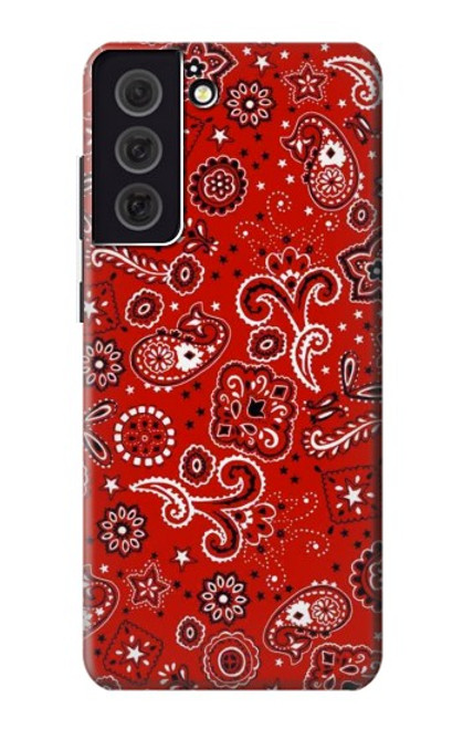 W3354 Red Classic Bandana Hard Case and Leather Flip Case For Samsung Galaxy S21 FE 5G