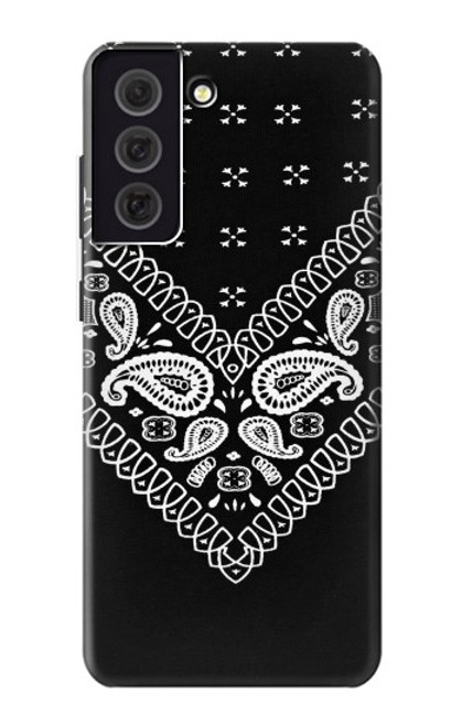 W3363 Bandana Black Pattern Hard Case and Leather Flip Case For Samsung Galaxy S21 FE 5G