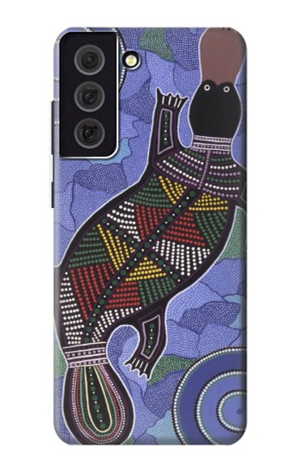 W3387 Platypus Australian Aboriginal Art Hard Case and Leather Flip Case For Samsung Galaxy S21 FE 5G